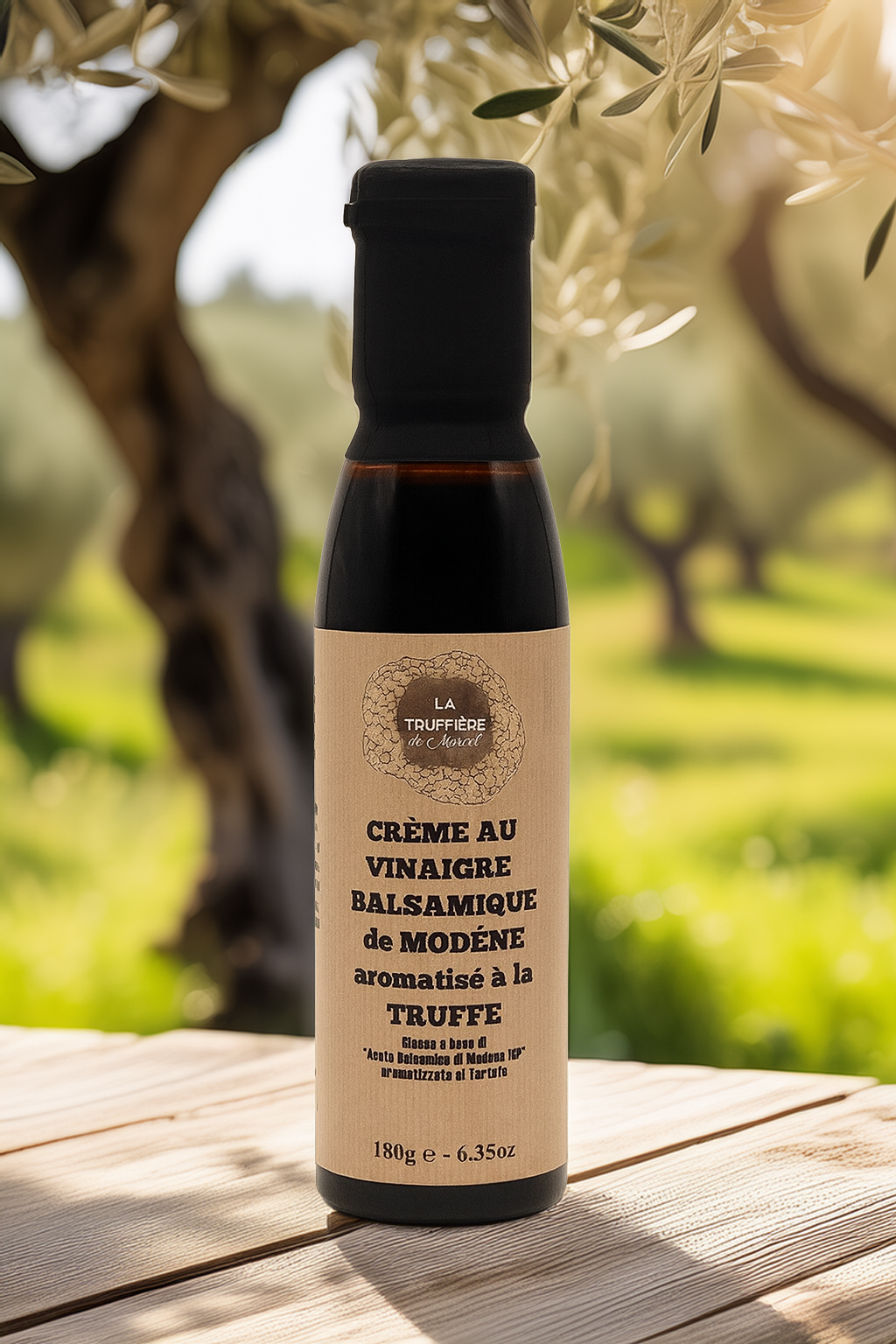 Crème au vinaigre balsamique de Modène aromatisée à la truffe